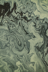 Pollen from plants collecting in puddles after the rain. High quality photo. High quality photo