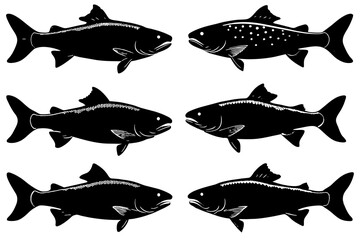 fish silhouette vector illustration