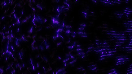 Data flow. Big data or blockchain digital space. Fly through hi-tech futuristic environment or neon tunnel, complex sci-fi structure. 3d seamless background in 4k. Information stream. 3D Illustration