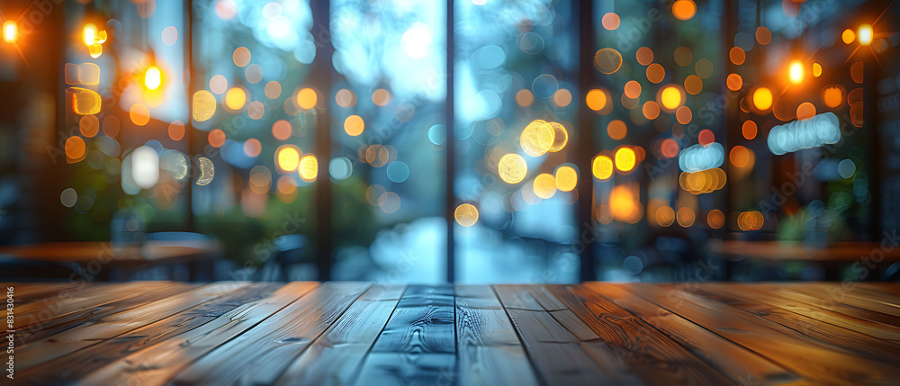 Poster panoramic view of blurred workplace everything slightly out of focus creating a dreamy abstract atmo