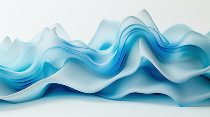 Smooth flowing abstract blue waves background