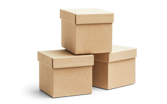 Box Trio on Transparent Background