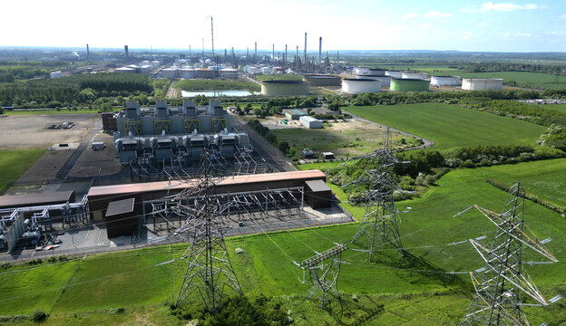 Immingham Combined Heat and Power station, gas-fired power plant. South Killingholme North Lincolnshire