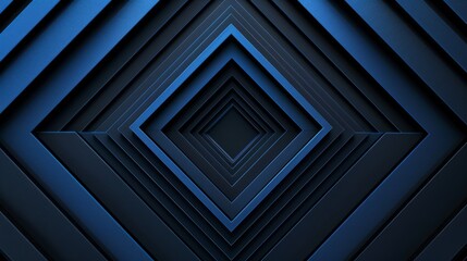 Obraz premium A dynamic and modern background in black and blue. A hallway-like background in a mix of black and blue.