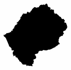 Lesotho silhouette map