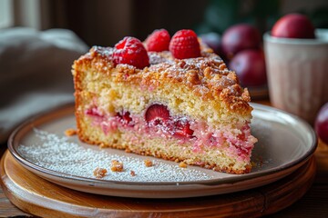 Pflaumenkuchen - Plum cake with a streusel topping. 