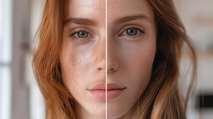 A professionally edited before and after image slider Generative AI