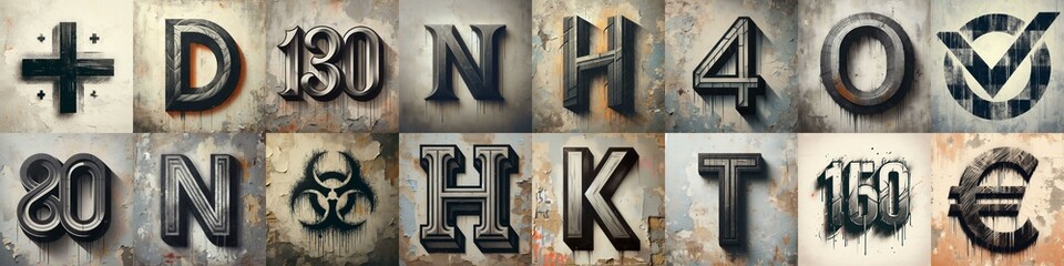 Obraz premium Graffiti style mono color Lettering Typeface. AI generated illustration