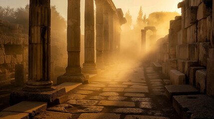 Beit Shean in a mystical atmosphere Surrounded by _005
