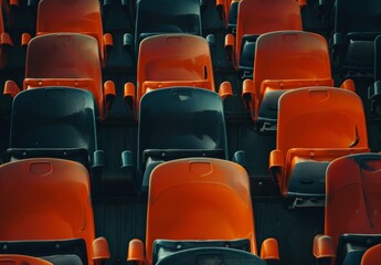 Naklejka premium Stadium seats will be empty. Matches will proceed without fans present.