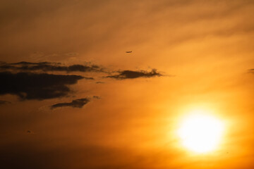 sunset in the sky