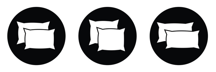 Pillow icon vector. Pillow sign and symbol. Comfortable fluffy pillow on white background.