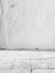 Fototapeta premium High-resolution image of a minimalist white wall, perfect for placing logos or letters