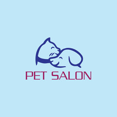 pet home and pet salon logo design vector