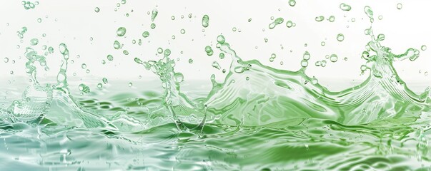 Obraz premium art of water splash in light green colors with refreshing and vibrant feel
