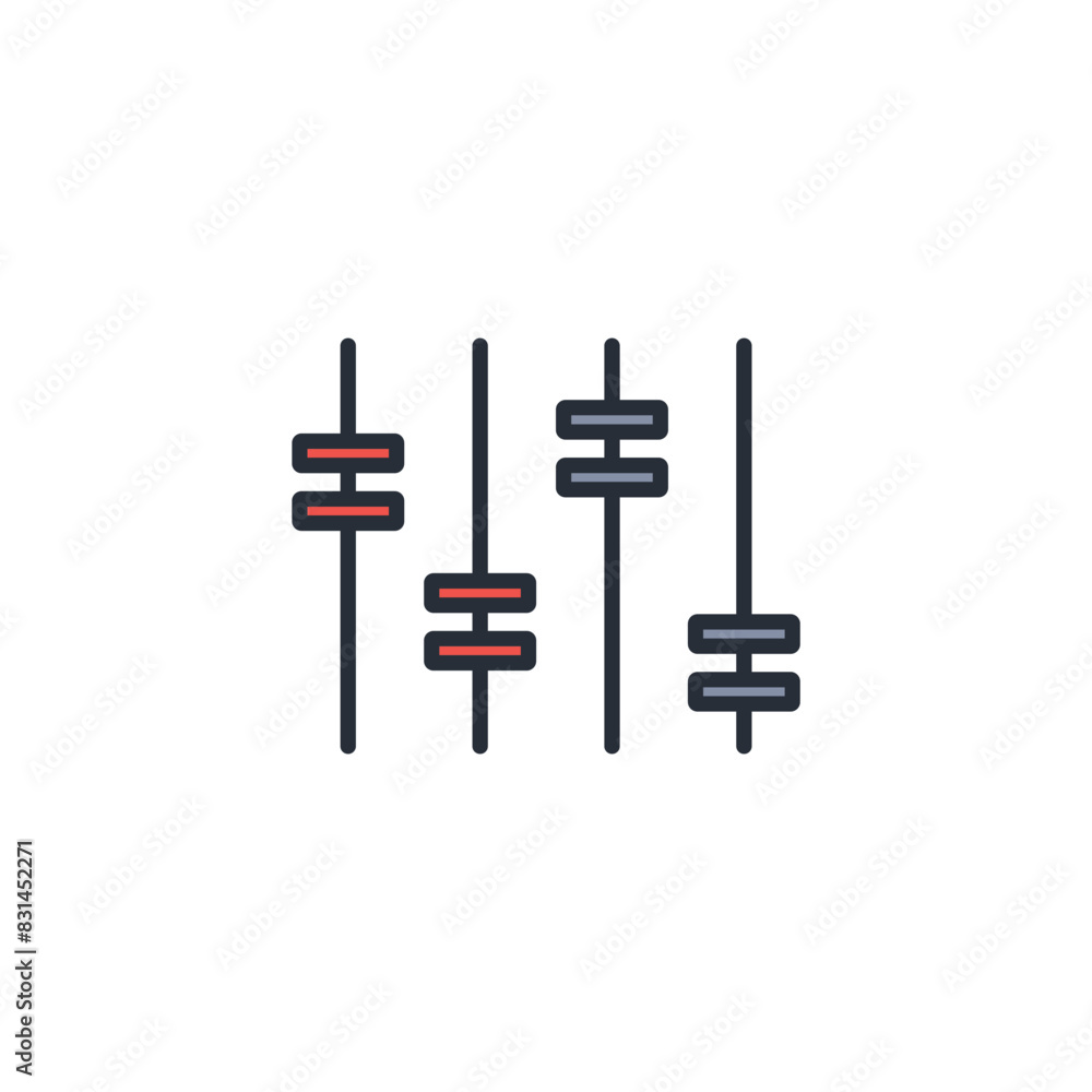 Poster control icon. vector.editable stroke.linear style sign for use web design,logo.symbol illustration.