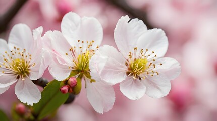 close up photo sakura pink cherry blossoms in the spring season