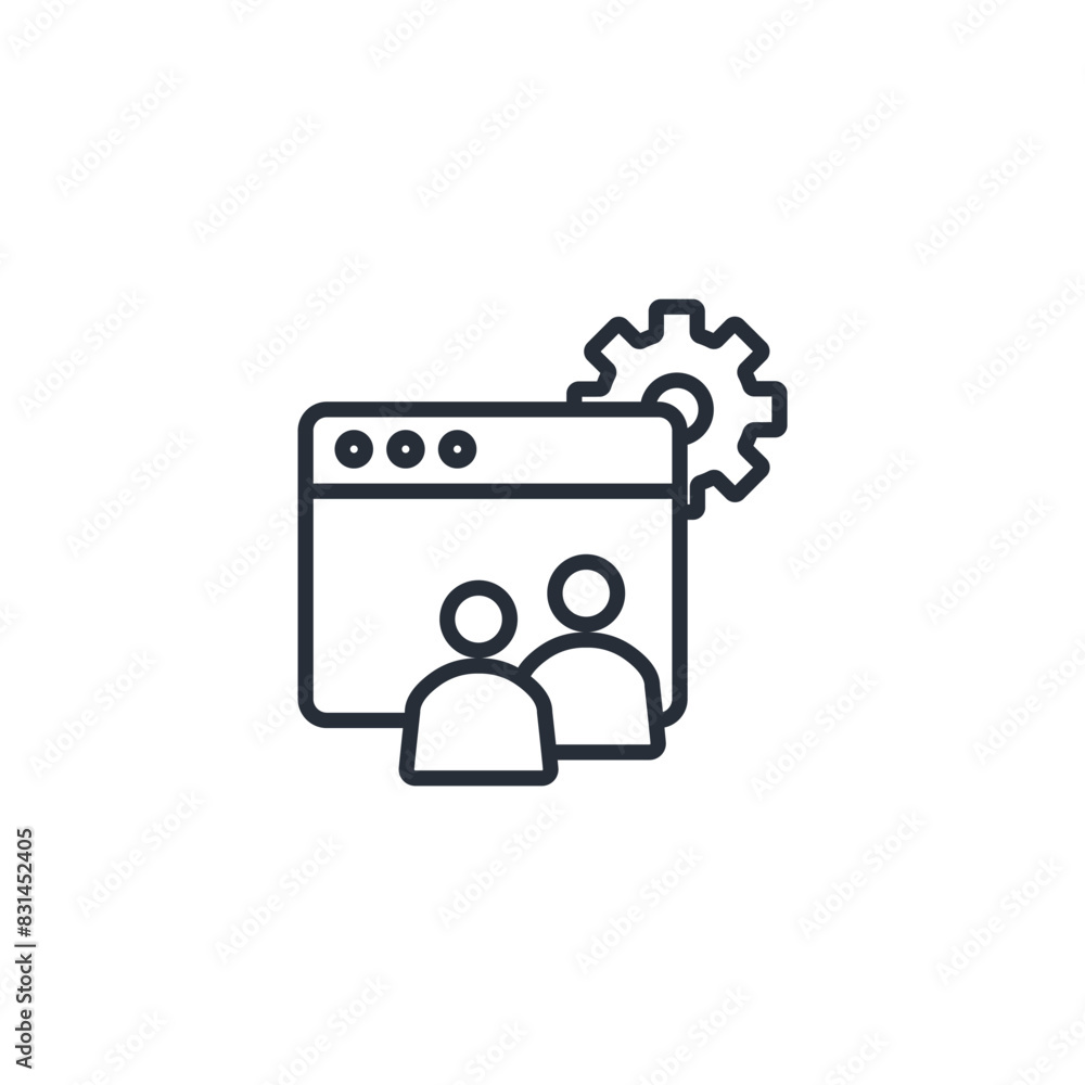 Poster control panel icon. vector.editable stroke.linear style sign for use web design,logo.symbol illustra
