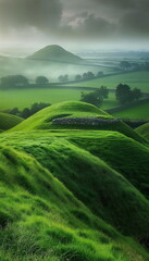 Obraz premium The panorama of Newgrange Ireland offers a breatht_007