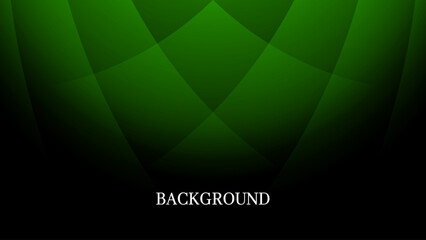 Black abstract background with green overlay texture and gradient shades, shell shape