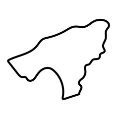 Oecusse map illustration with line