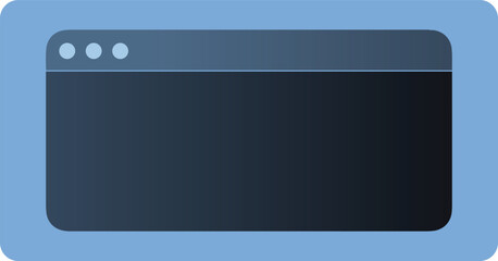Application components window intro dark UI. Flat, color, popup layout for Mac OS. Safari browser windows. Screen web interface for Apple or Chrome. Dark design. URL address and search tab bar.