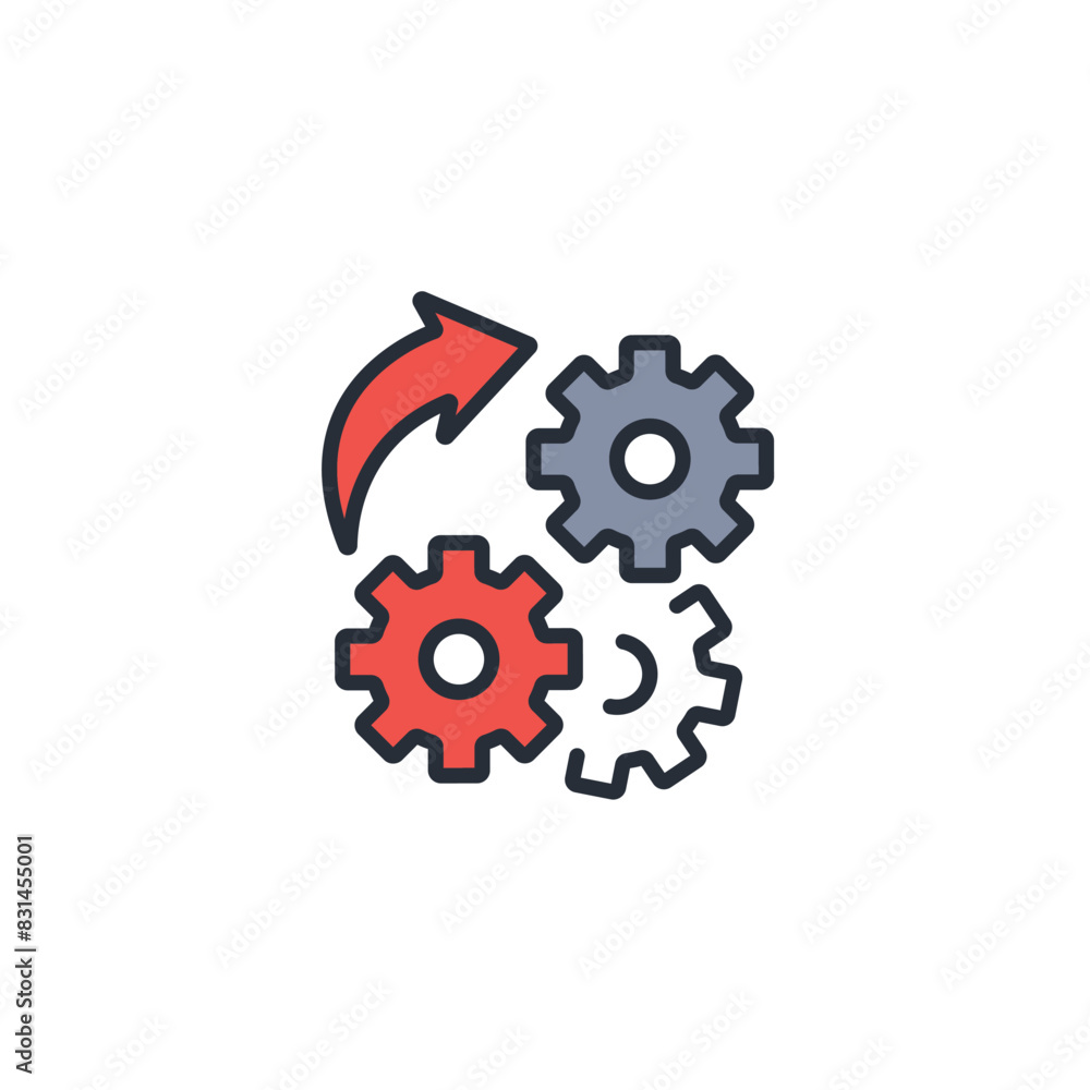 Poster modification icon. vector.editable stroke.linear style sign for use web design,logo.symbol illustrat