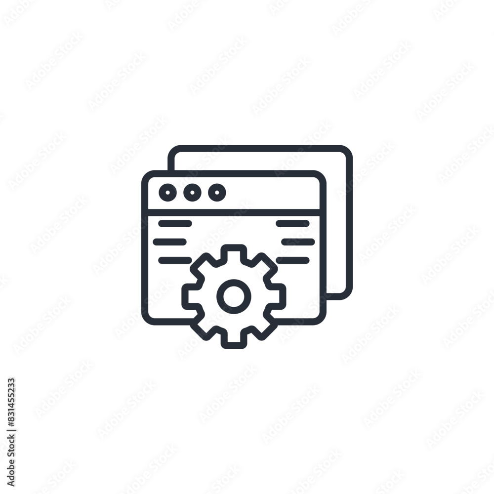 Poster option panel icon. vector.editable stroke.linear style sign for use web design,logo.symbol illustrat