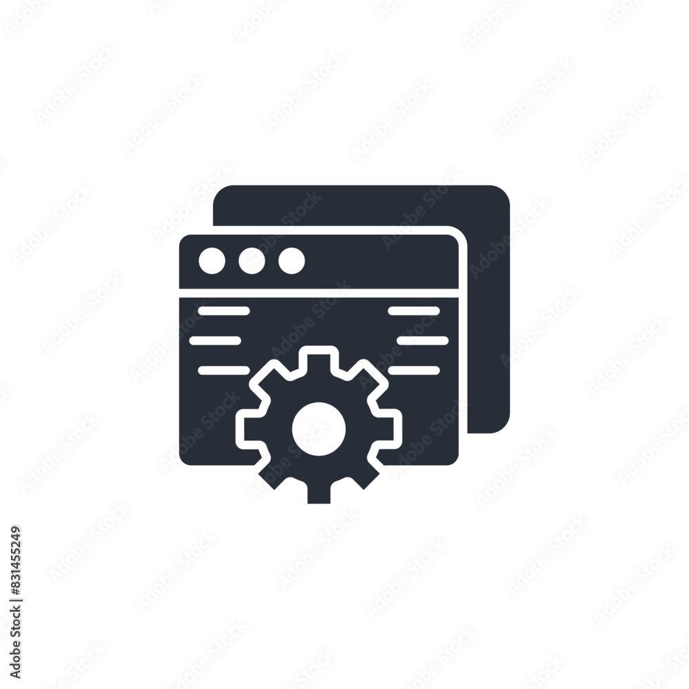 Poster option panel icon. vector.editable stroke.linear style sign for use web design,logo.symbol illustrat