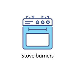Stove burners vector icon.