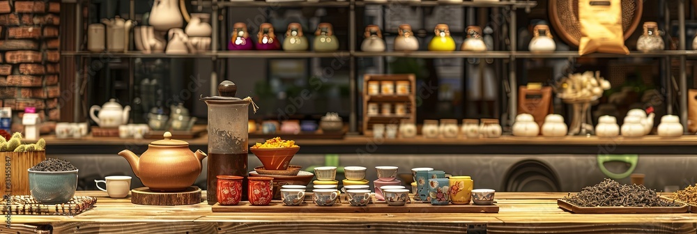 Aufkleber a table covered in an array of assorted spices, each adding its unique touch of color and fragrance 