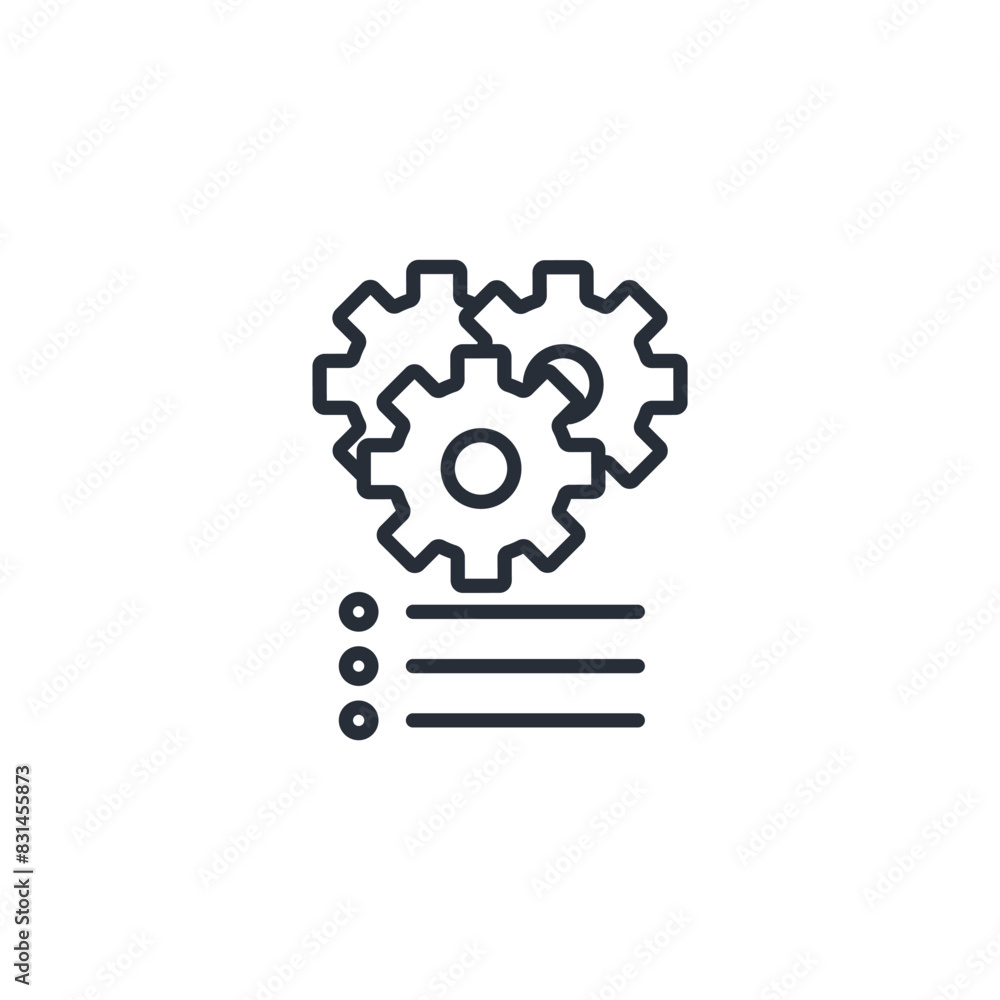 Poster setting icon. vector.editable stroke.linear style sign for use web design,logo.symbol illustration.