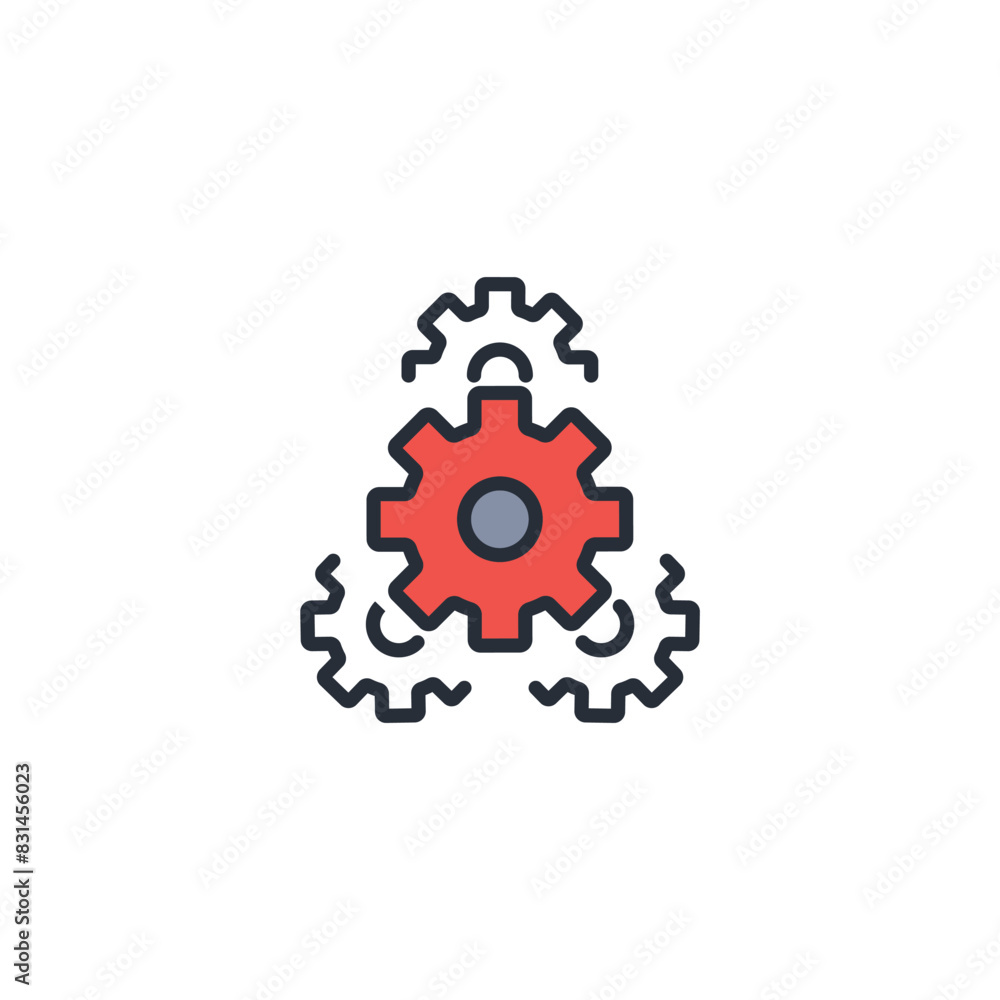 Poster system icon. vector.editable stroke.linear style sign for use web design,logo.symbol illustration.