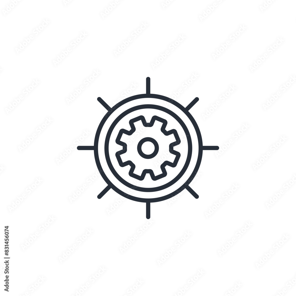 Poster setup icon. vector.editable stroke.linear style sign for use web design,logo.symbol illustration.