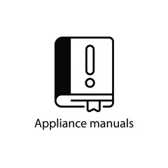 Appliance manuals vector icon