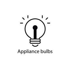 Appliance bulbs vector icon