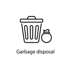 Garbage disposal vector icon