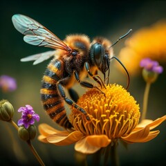 Bee on Flower