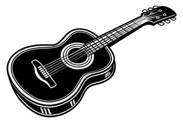 guitar silhouette vector illustration