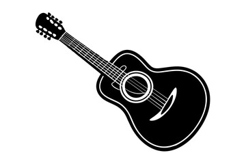 guitar silhouette vector illustration