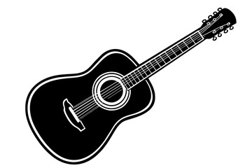 guitar silhouette vector illustration