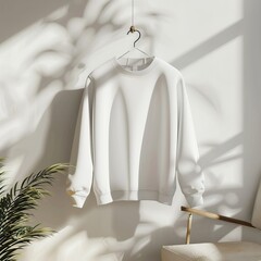 Cozy Room Decor with Hanging Sweatshirt Mockup Generative AI