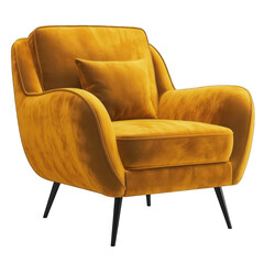 Modern Lounge Chair Luxurious Velvet Texture - Living Room Furniture Art Deco Style Classic Armchair 