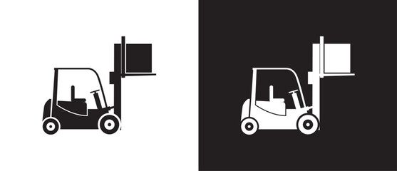 Forklift icon, Cargo delivery expedition, Expedition icon, Shipping icon, sea shipping sign, free and express delivery service icon, shipping container, courier transport, distribution and logistics,