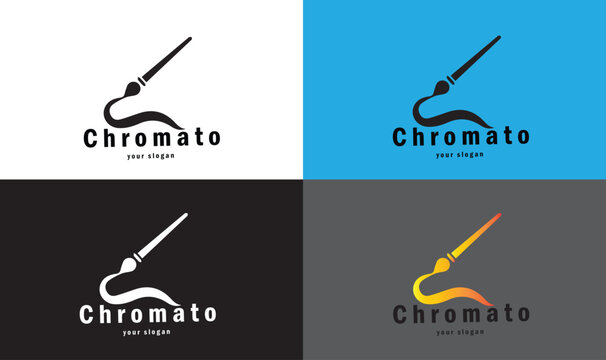 Chromato logo, Painting log0
This striking logo features a bold paintbrush icon, symbolizing the art of painting and creative potential.