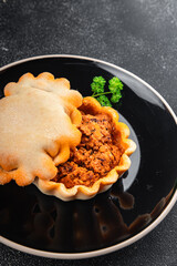 fish pie dish fresh seafood cooking  meal food snack on the table copy space food background rustic top view