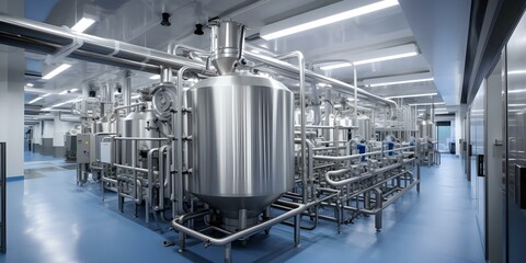 Efficient Production Achieved Through the Integration of Functionality and Aesthetics in Contemporary Milk Factory Design. Concept Industrial Design, Manufacturing Efficiency, Factory Layout