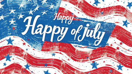 Fourth of July independence day banner layout design,