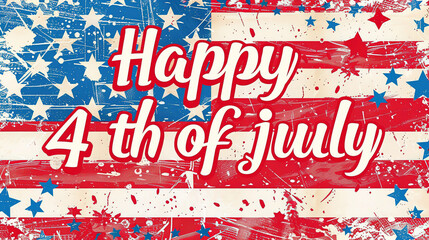 Fourth of July independence day banner layout design,