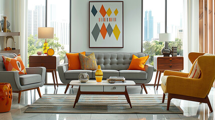 Art Home. Modern  interior with poster